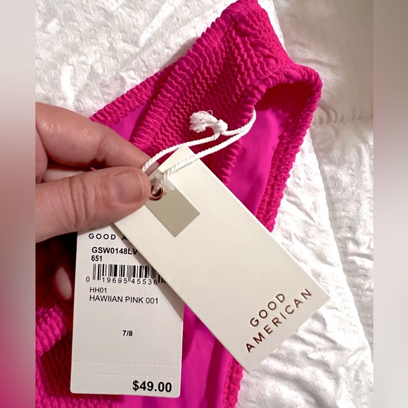 Good American Always Fits Bikini Set in Hawaiian Pink Size 4X - Picture 8 of 10